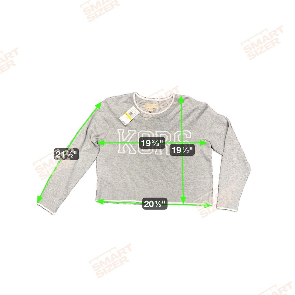 Michael Kors Gray KORS Logo Crop Sweatshirt - Picture 10 of 12